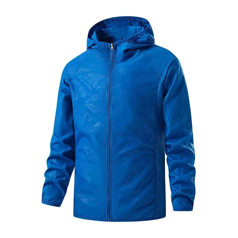 Waterproof Hiking Jacket for Men and Women Sun Protection-Unisex Sky Blue / 4XL