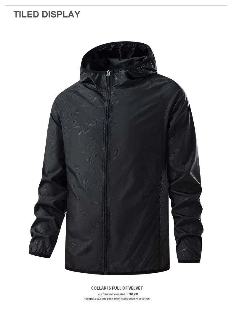 Waterproof Hiking Jacket for Men and Women Sun Protection-Unisex Sky Blue / 4XL