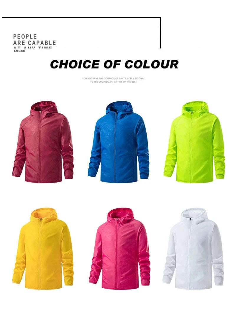 Waterproof Hiking Jacket for Men and Women Sun Protection-Unisex Sky Blue / 4XL