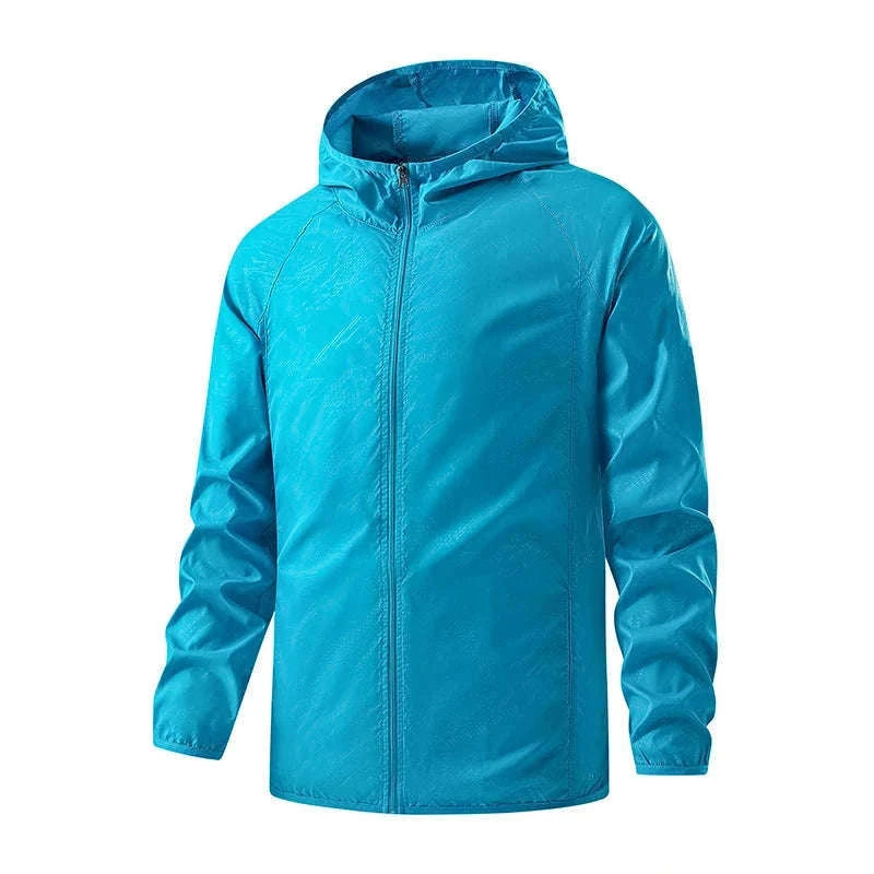 Waterproof Hiking Jacket for Men and Women Sun Protection-Unisex Sky Blue / 4XL