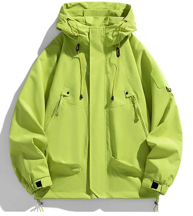 Waterproof Hooded Jacket for Men-2XL / FluorescentGreen / CHINA