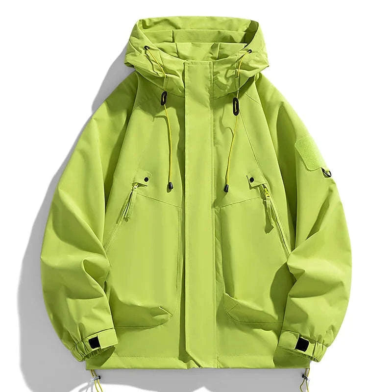Waterproof Hooded Jacket for Men-2XL / FluorescentGreen / CHINA