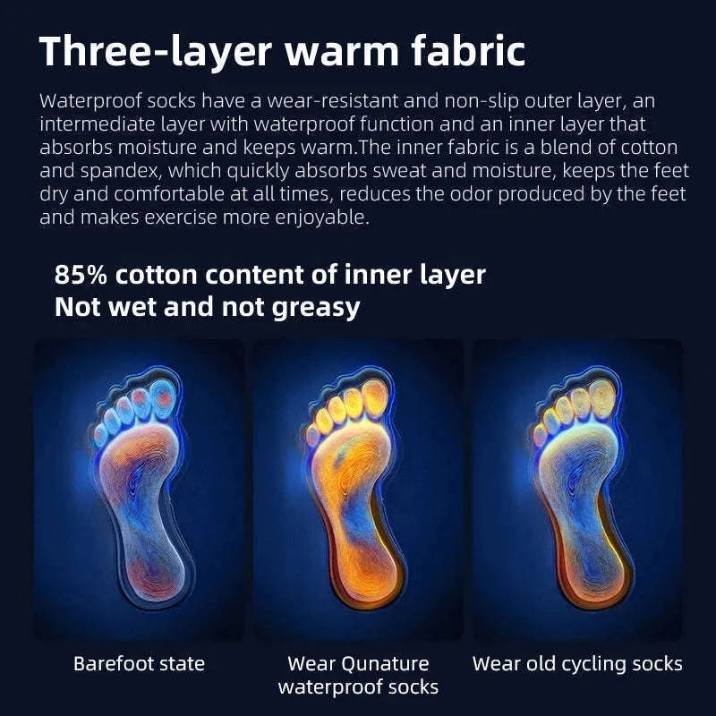 Waterproof Knee-High Hiking Socks for Outdoor, Snow, and Cycling-600092-KQ / S(EUR 37-39)