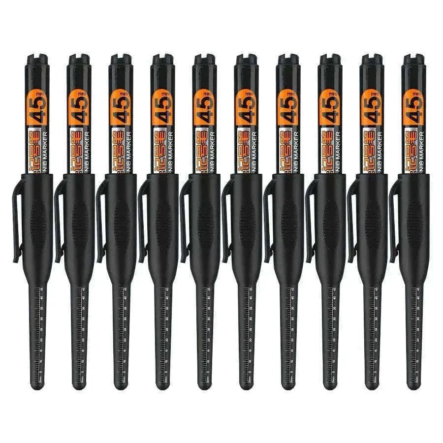 Waterproof Long Head Marker Pen Set for Deep Hole Marking-10 mix