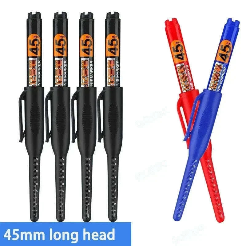 Waterproof Long Head Marker Pen Set for Deep Hole Marking-10 mix