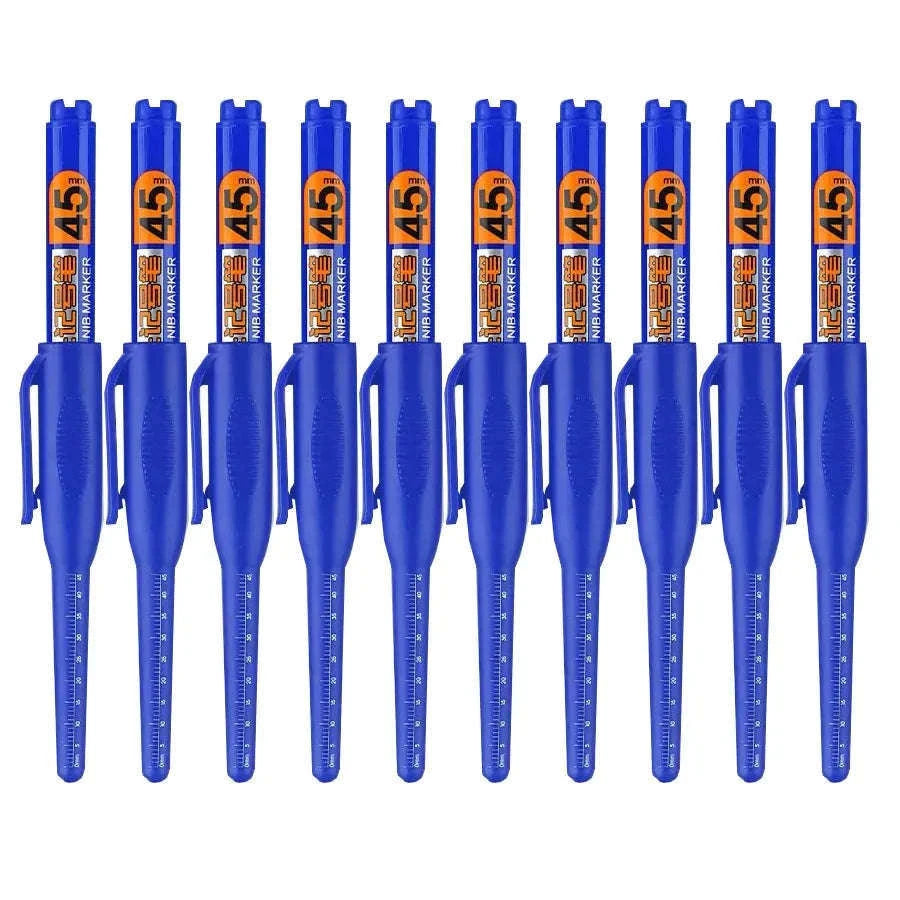 Waterproof Long Head Marker Pen Set for Deep Hole Marking-10 mix