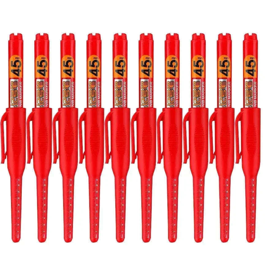 Waterproof Long Head Marker Pen Set for Deep Hole Marking-10 mix