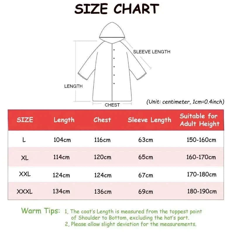 Waterproof Long Raincoat for Reliable Rain Protection-black / XXL