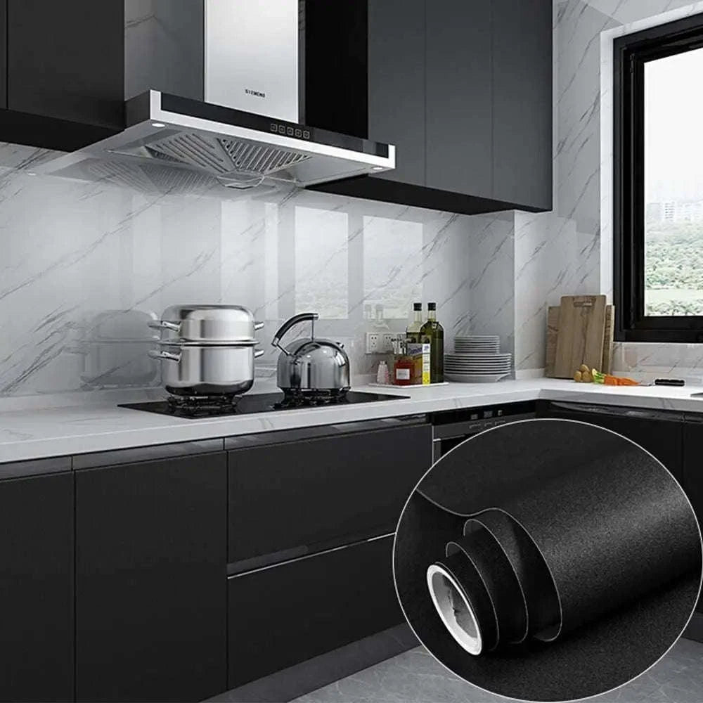 Waterproof Matte Wallpaper Self-Adhesive Vinyl Roll-400cmx55cm / White