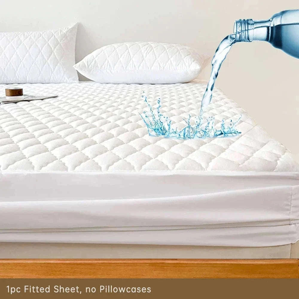 Waterproof Mattress Protector Fitted Sheet for Everyday Clean Sleep-Gray / 150x200x30cm