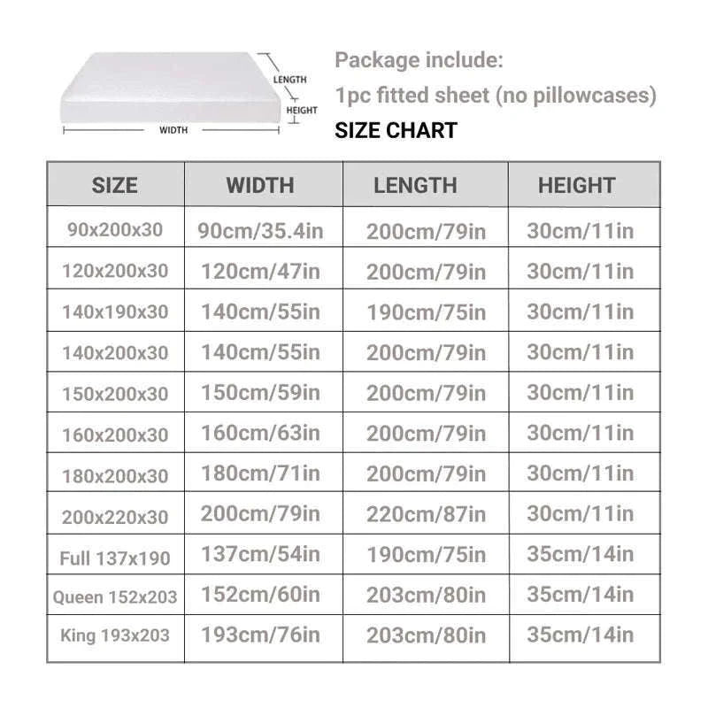 Waterproof Mattress Protector Fitted Sheet for Everyday Clean Sleep-Gray / 150x200x30cm