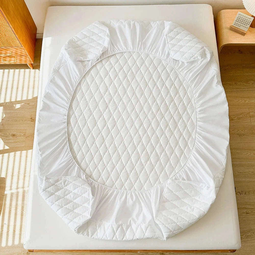 Waterproof Mattress Protector Fitted Sheet for Everyday Clean Sleep-Gray / 150x200x30cm