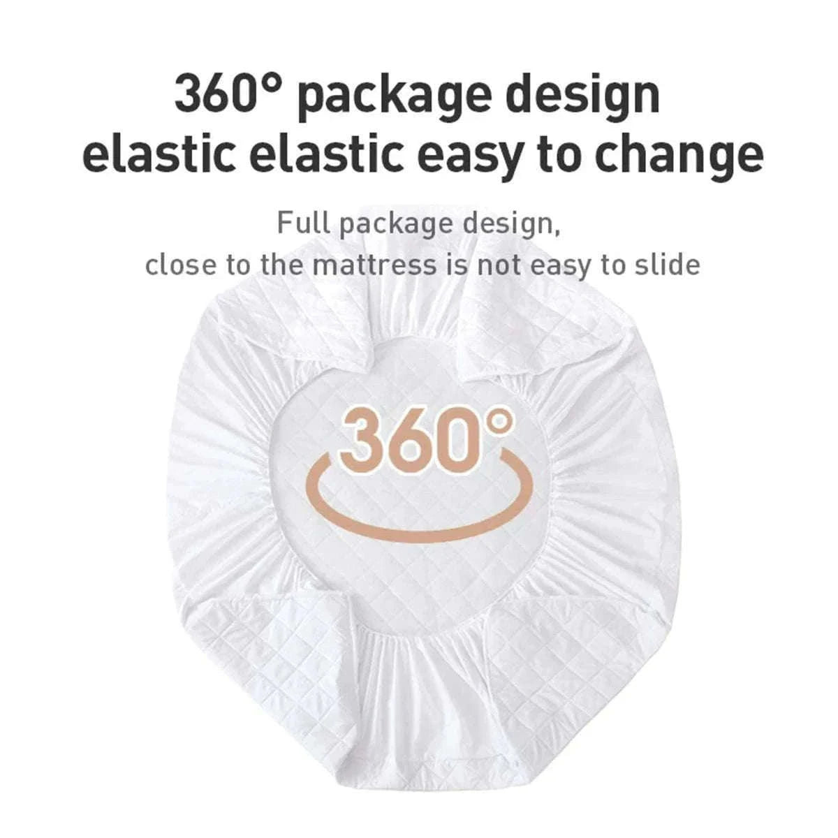 Waterproof Mattress Protector Fitted Sheet for Everyday Clean Sleep-Gray / 150x200x30cm