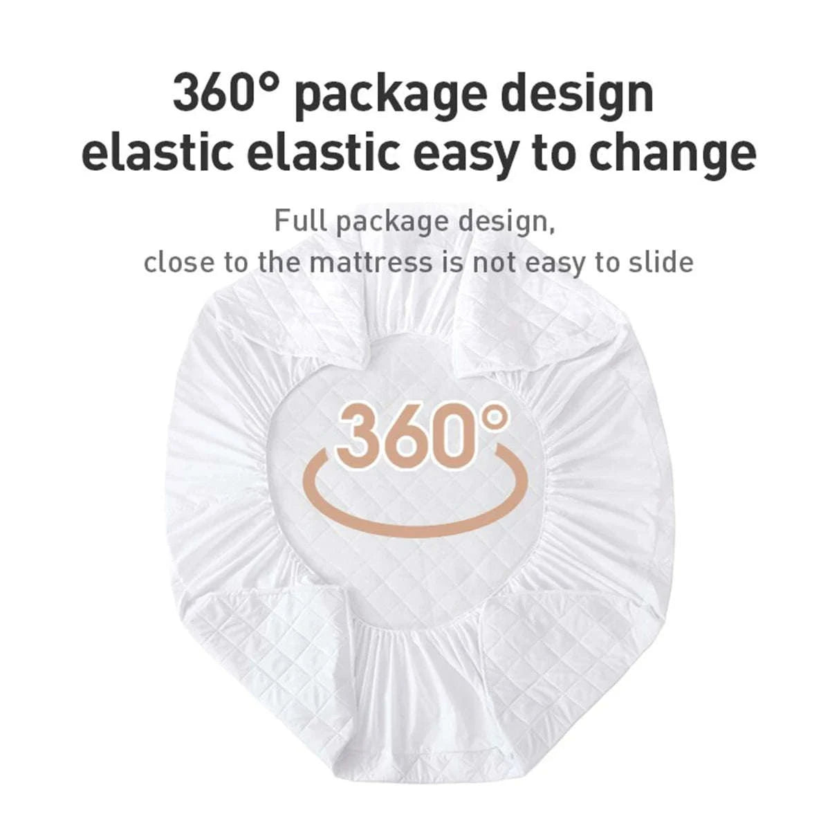 Waterproof Mattress Protector Fitted Sheet-Gray / 150x200x30cm