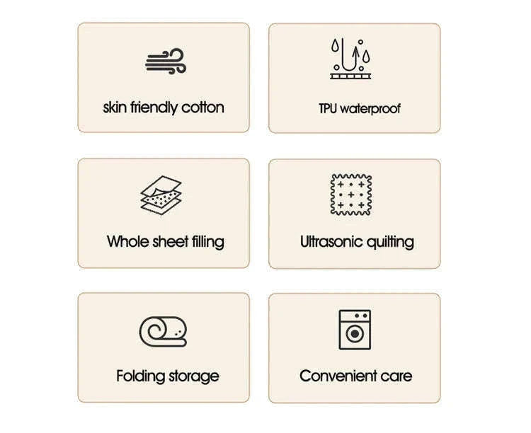 Waterproof Mattress Topper with Quilted Softness-white / Full 137x190cm