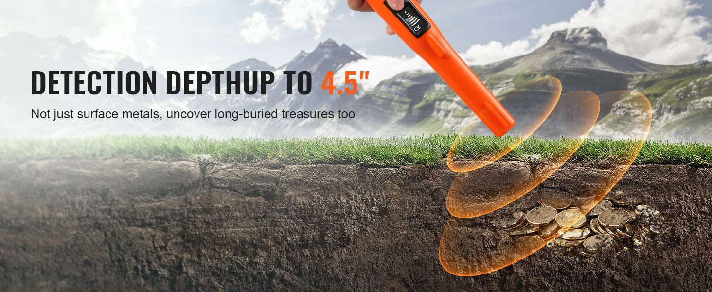 Waterproof Metal Detector Pinpointer Wand with 3 Modes-TS102 IP68 / United States
