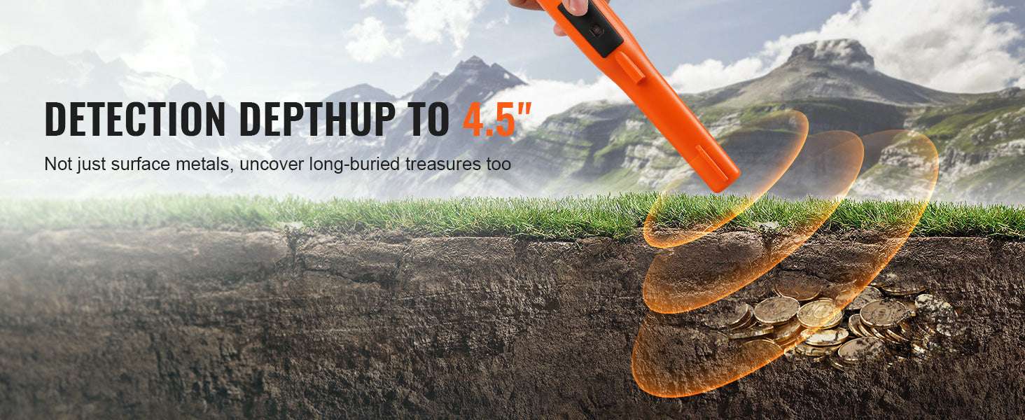 Waterproof Metal Detector Pinpointer Wand with 3 Modes-TS102 IP68 / United States