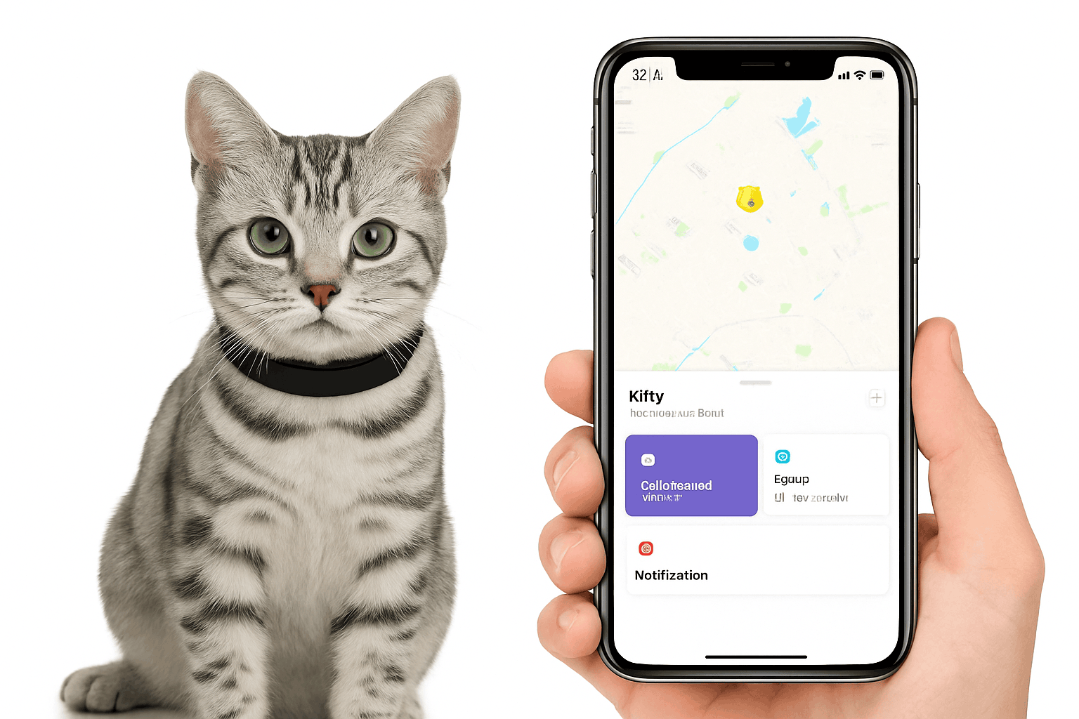 Waterproof Mini GPS Tracking Collar for Cats and Puppies-Blue