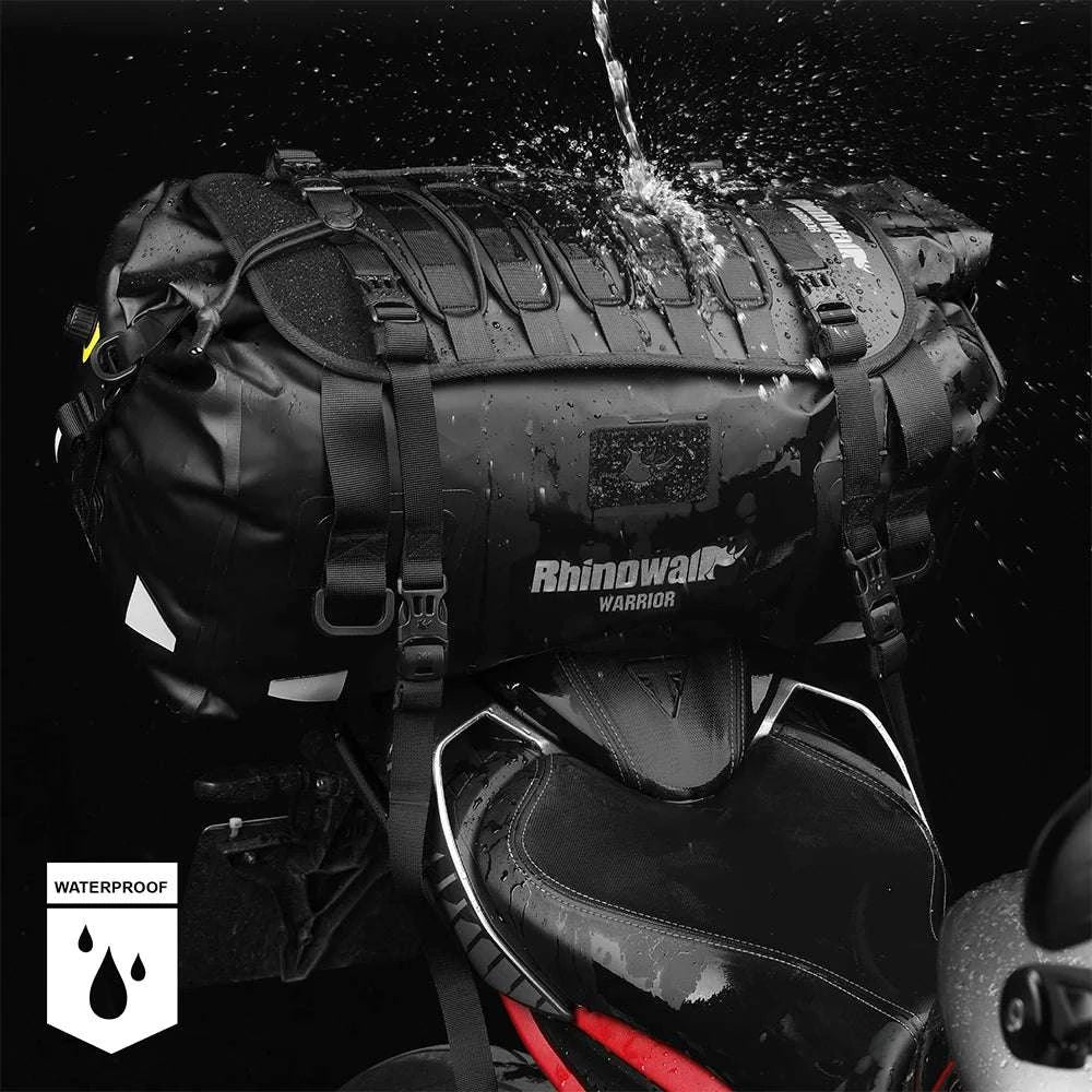 Waterproof Motorcycle Saddle Bag 20L 40L 65L Tail Seat Storage Pack-20L / China Mainland