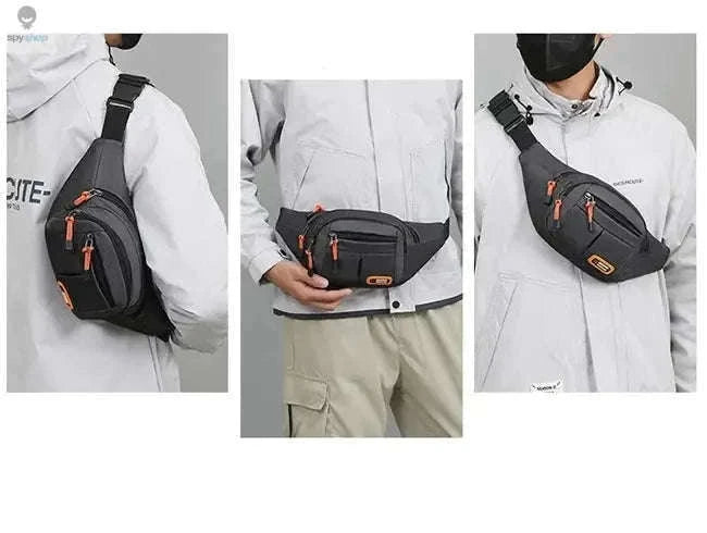 Waterproof Oxford Mobile Waist Bag for Everyday Carry-GRAY