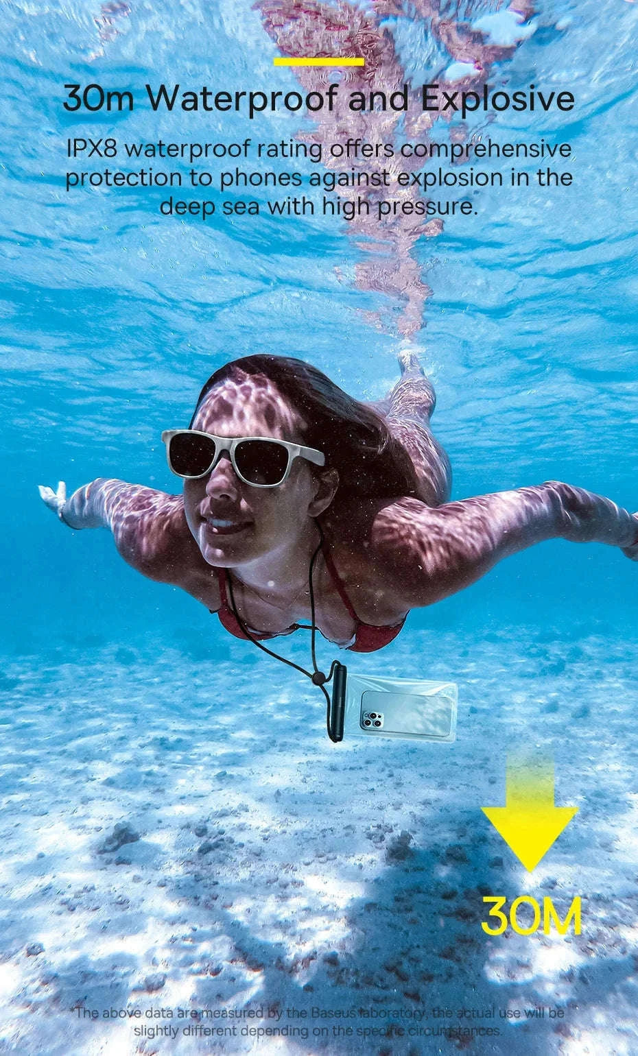 Waterproof Phone Bag for Phones Under 7.2 Inches-WHITE / Size Under 7.2 Inch
