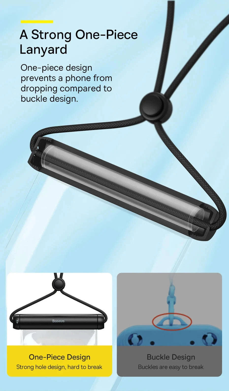 Waterproof Phone Bag for Phones Under 7.2 Inches-WHITE / Size Under 7.2 Inch