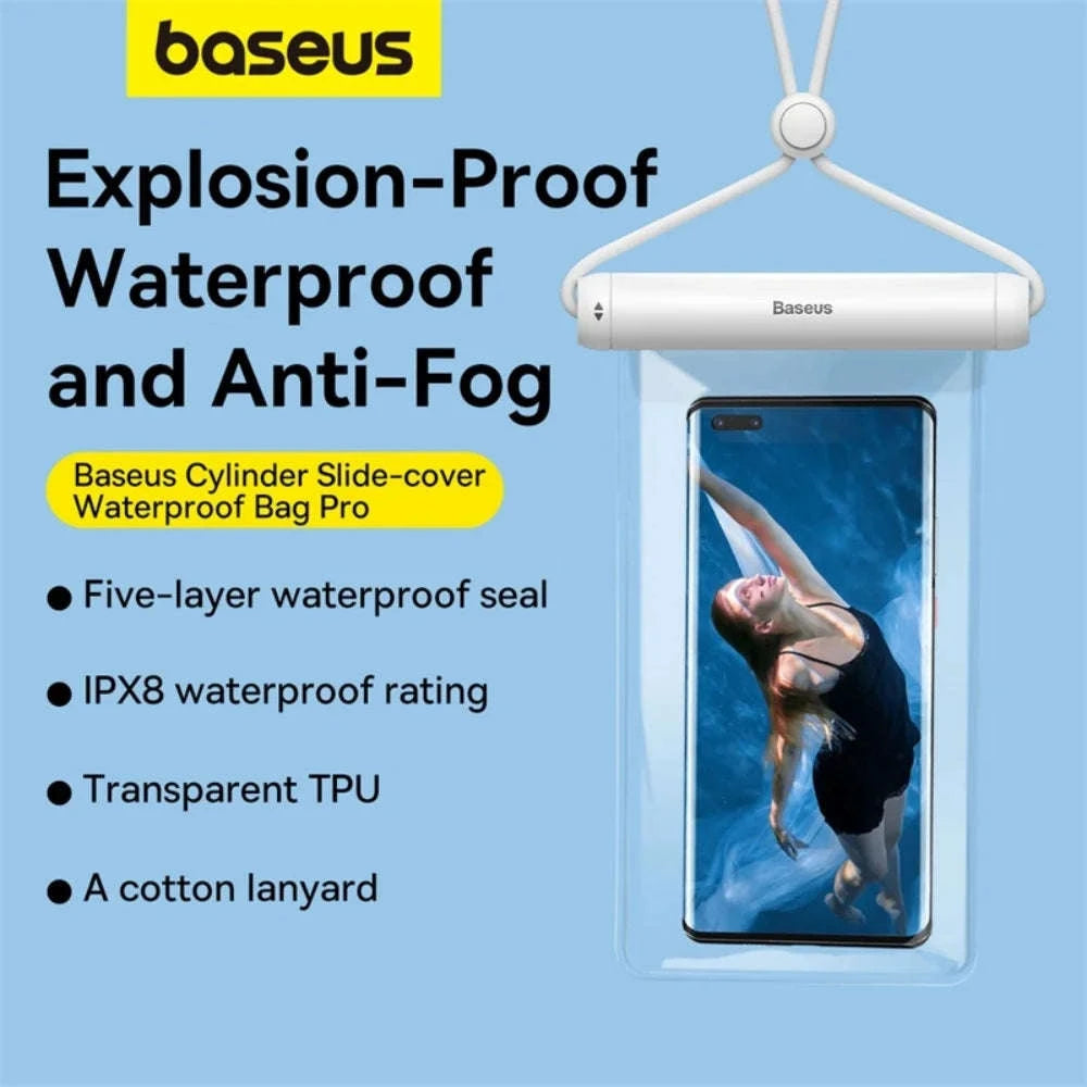 Waterproof Phone Bag for Phones Under 7.2 Inches-WHITE / Size Under 7.2 Inch