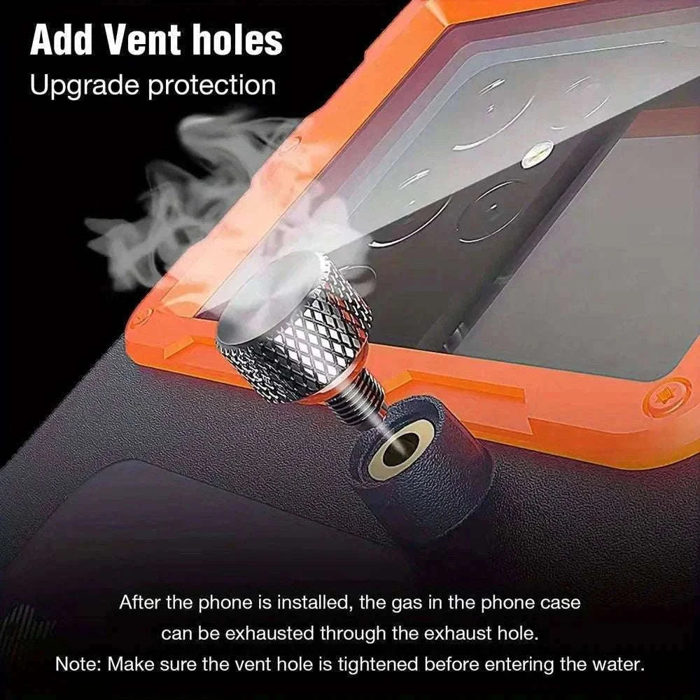 Waterproof Phone Case for Diving, Fits Phones up to 6.9-inch-D / for phone series(6.9") / Case & Strap|PC