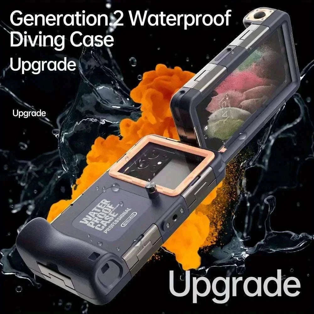 Waterproof Phone Case for Diving, Fits Phones up to 6.9-inch-D / for phone series(6.9") / Case & Strap|PC