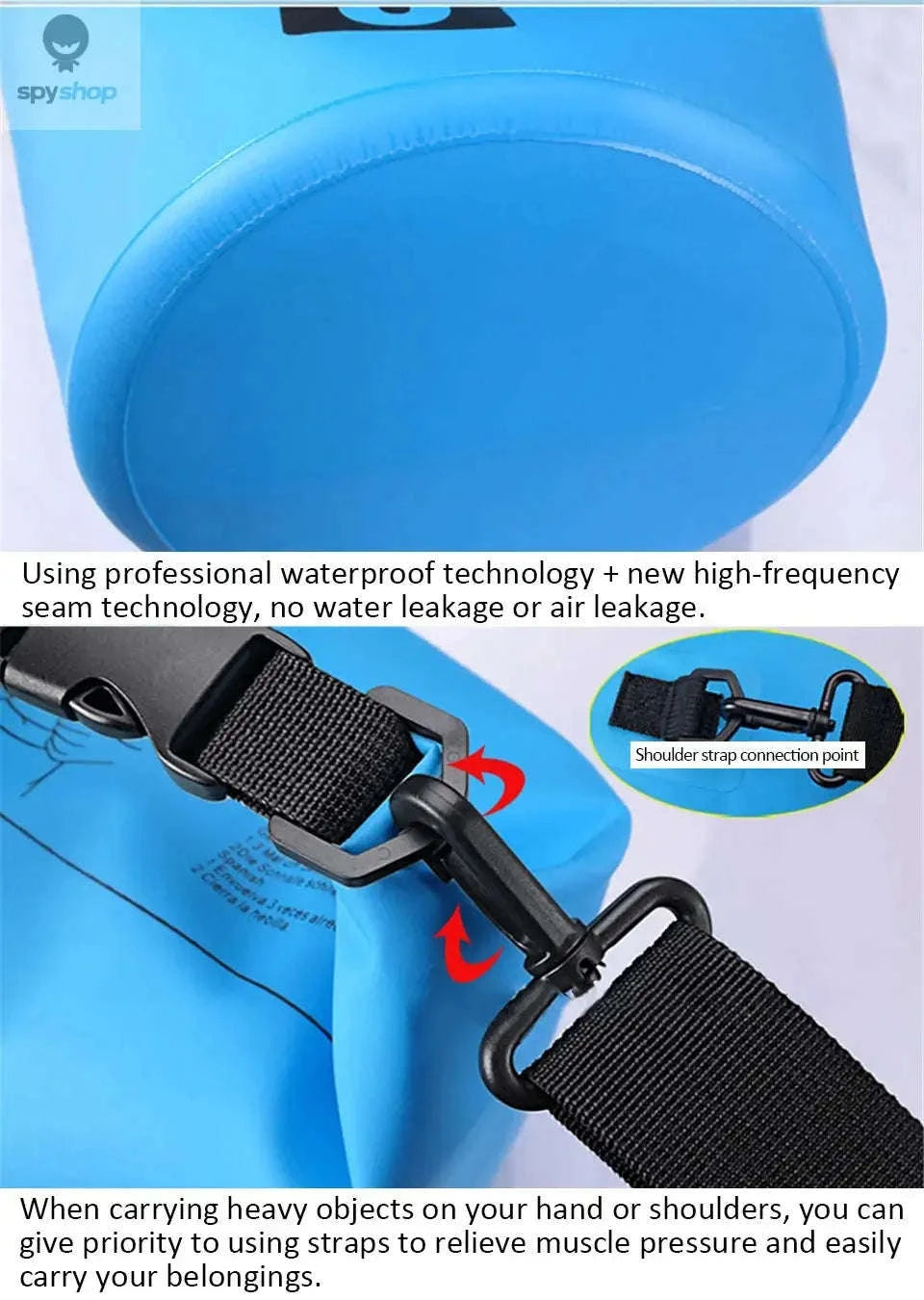 Waterproof PVC Dry Bag for Kayaking & Outdoor Adventures-A6 2L-No straps