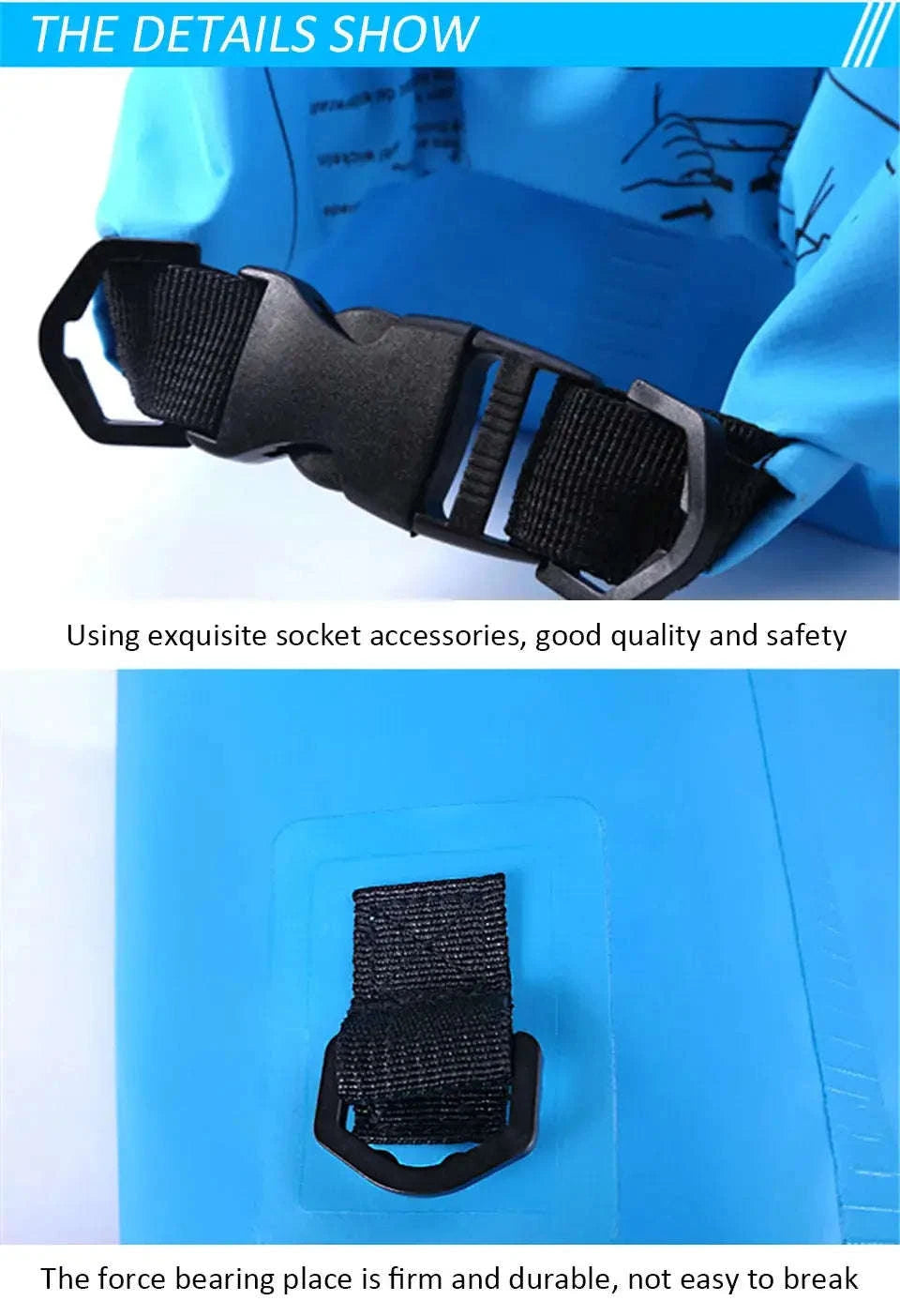 Waterproof PVC Dry Bag for Kayaking & Outdoor Adventures-A6 2L-No straps