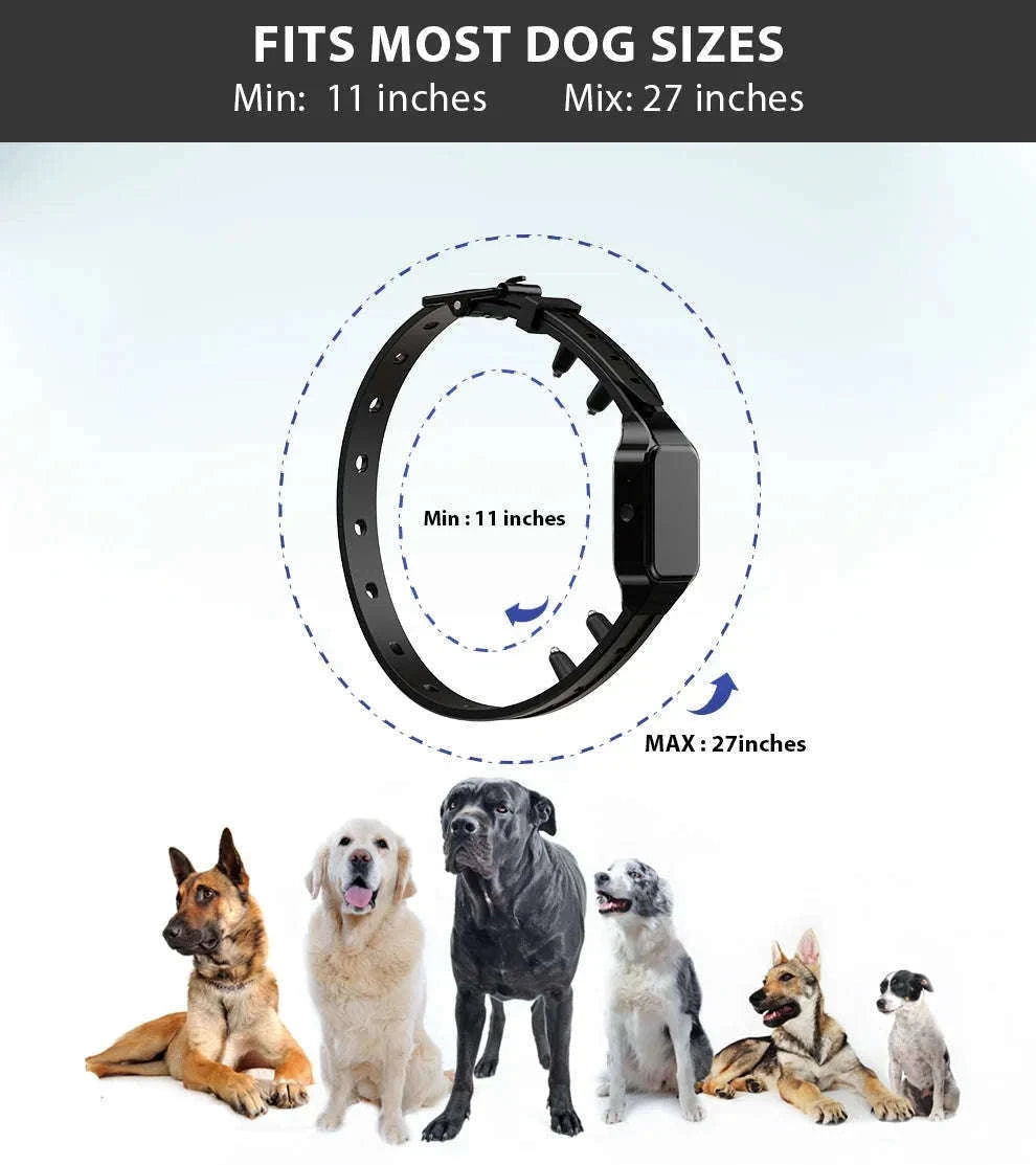 Waterproof Rechargeable Dog Training Collar with 500m Remote Control-black