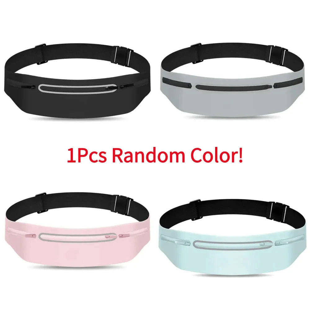 Waterproof Running Waist Pack Adjustable Belt-Black