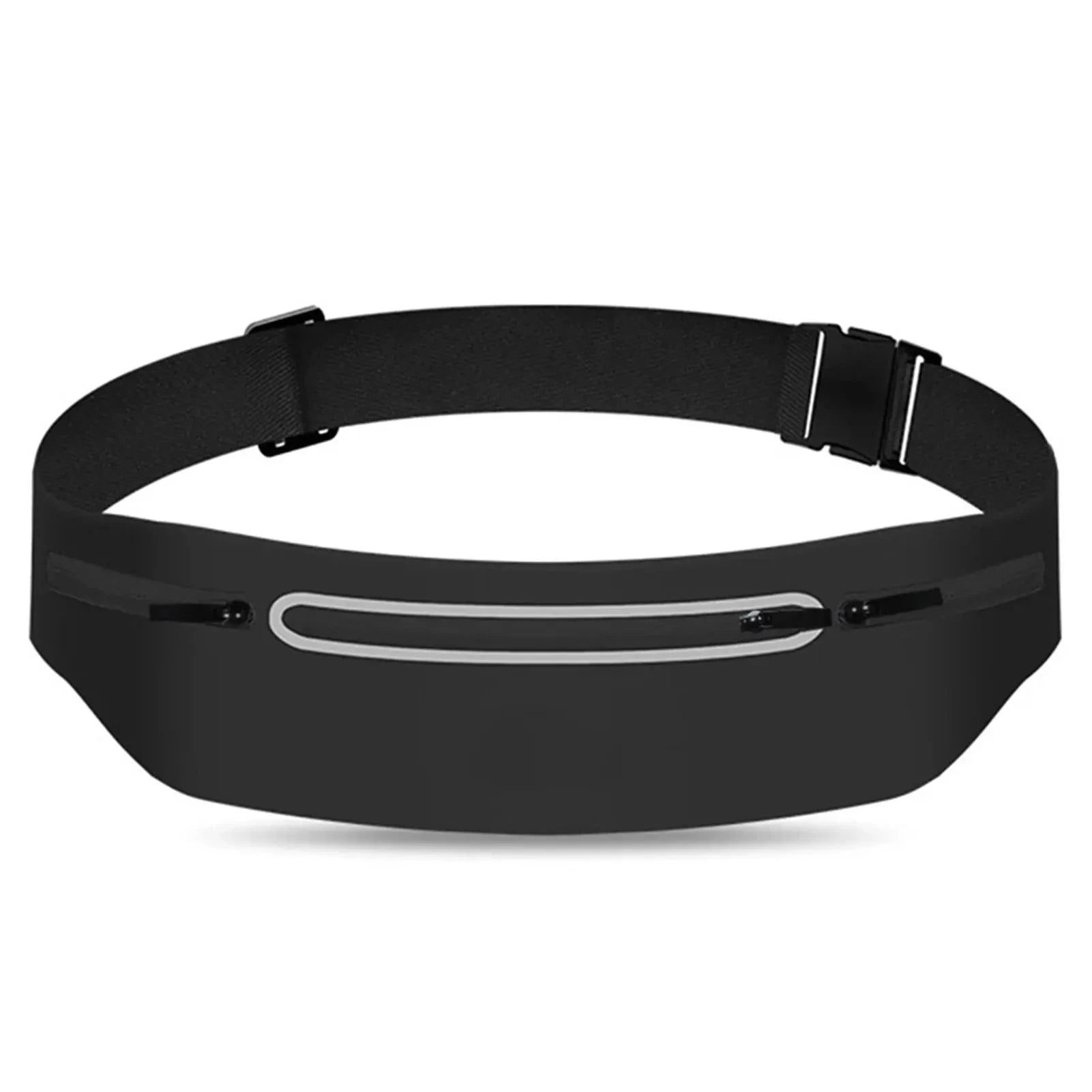 Waterproof Running Waist Pack Adjustable Belt-Black