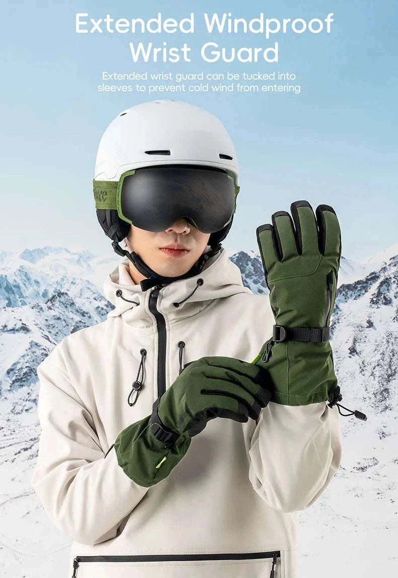 Waterproof Ski Gloves with Touchscreen & Anti-Slip Grip-014-S347-PK / XL