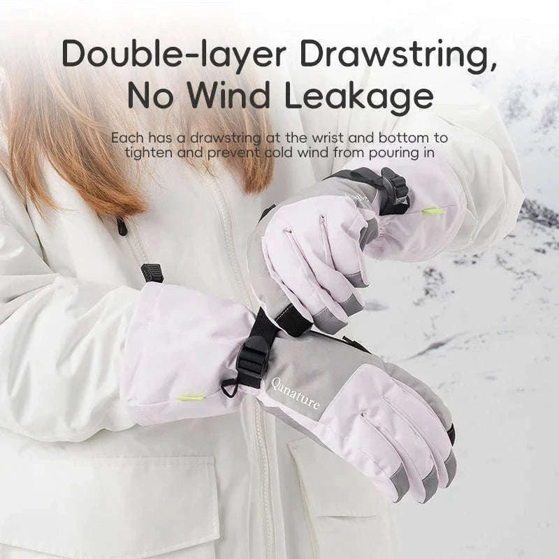 Waterproof Ski Gloves with Touchscreen & Anti-Slip Grip-014-S347-PK / XL