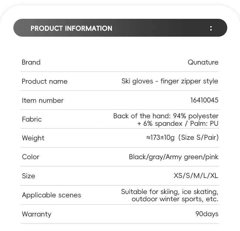 Waterproof Ski Gloves with Touchscreen & Anti-Slip Grip-014-S347-PK / XL