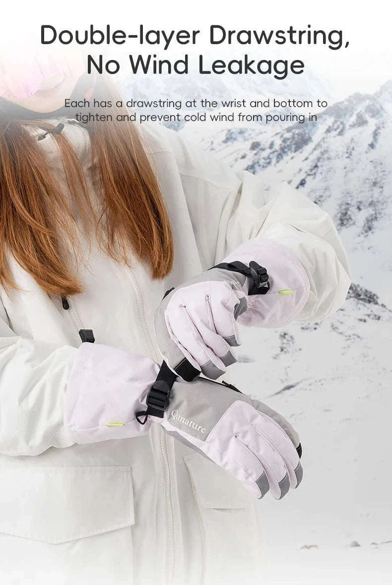 Waterproof Ski Gloves with Touchscreen & Anti-Slip Grip-014-S347-PK / XL