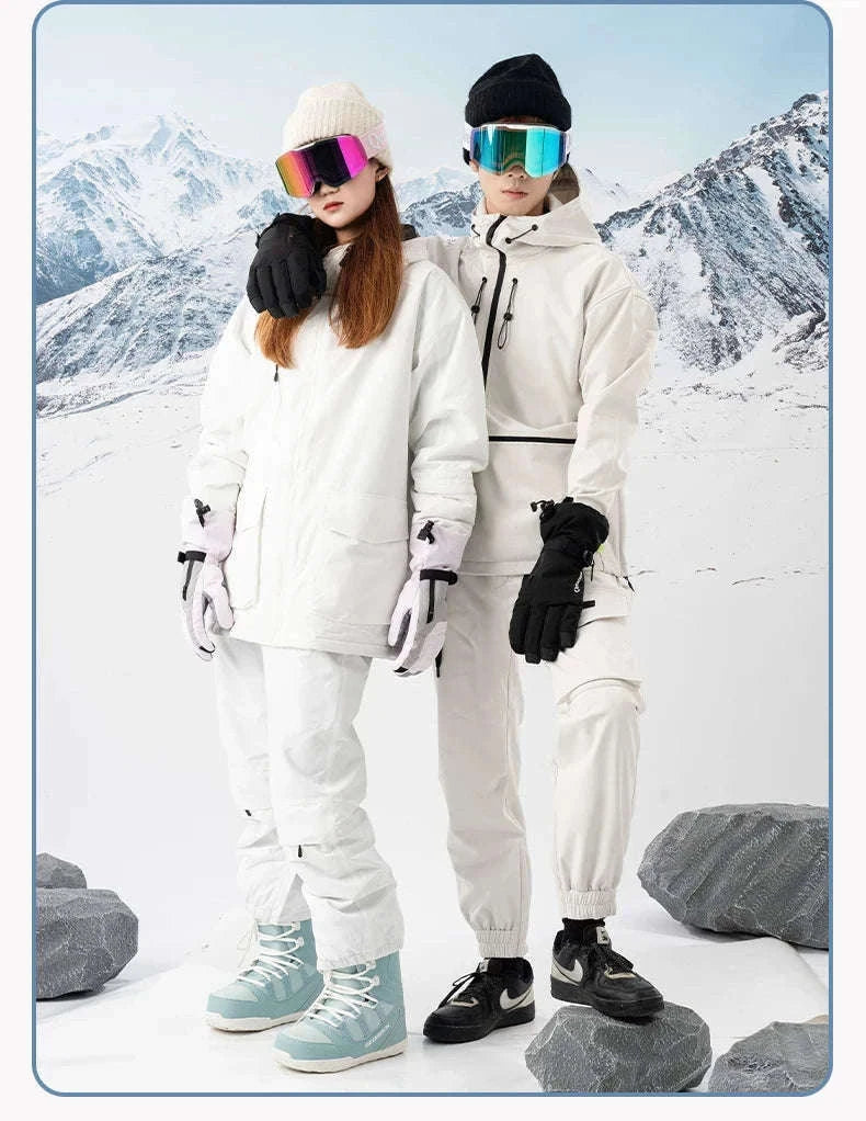 Waterproof Ski Gloves with Touchscreen & Anti-Slip Grip-014-S347-PK / XL