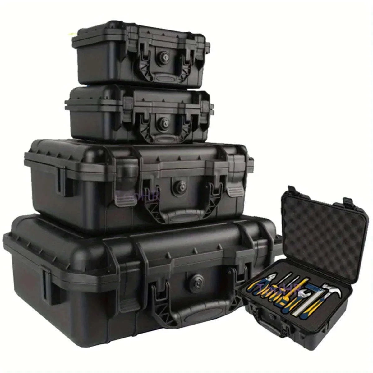 Waterproof Tool Case with Pre-Cut Sponge Inserts-363x290x136mm