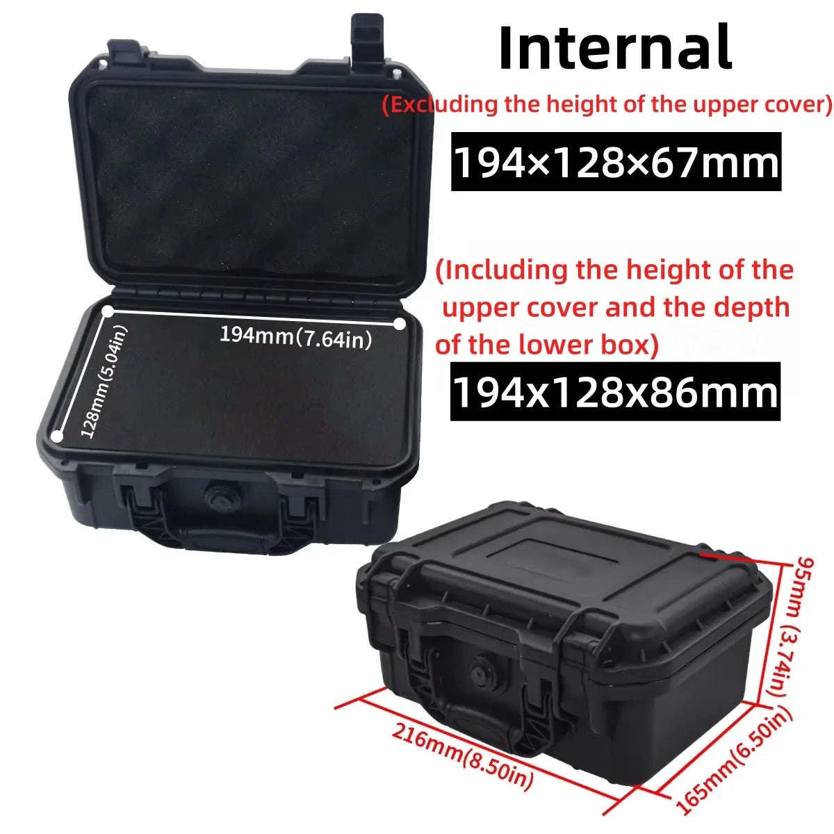 Waterproof Tool Case with Pre‑Cut Sponge Inserts-363x290x136mm