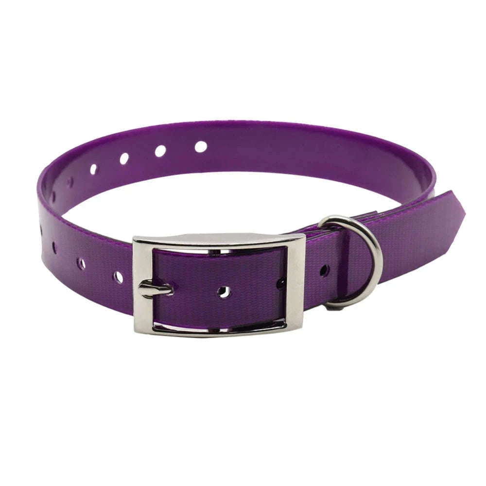 Waterproof TPU Nylon Dog Collar with Reflective Stripe-Red / S
