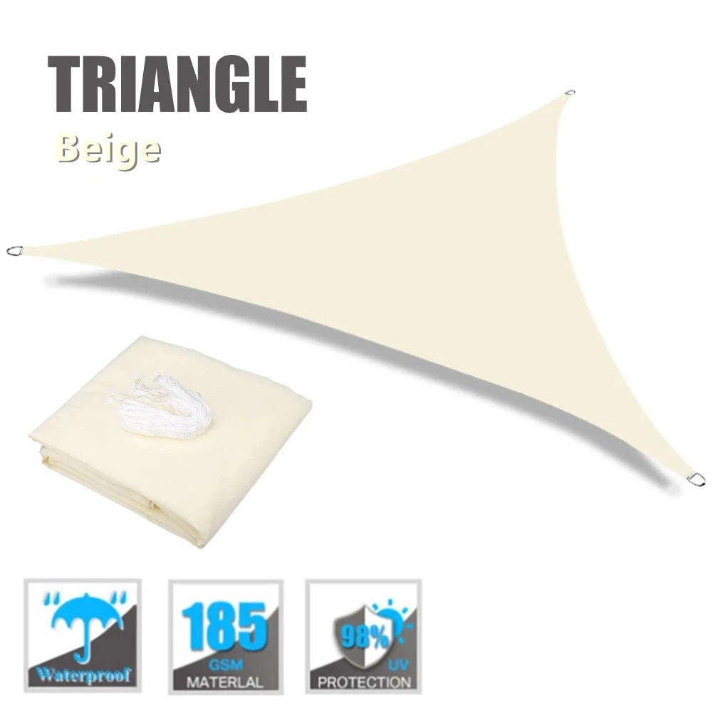 Waterproof Triangle Sun Shade Sail for Outdoor Protection-GREEN / 3X3X3M