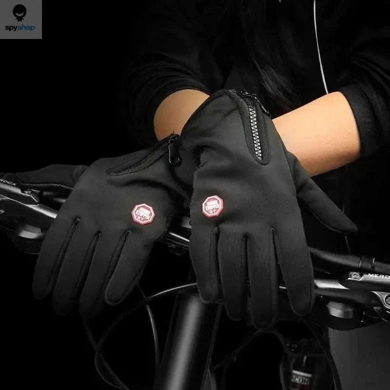 Waterproof Winter Gloves for Men with Touchscreen Grip-Black / M