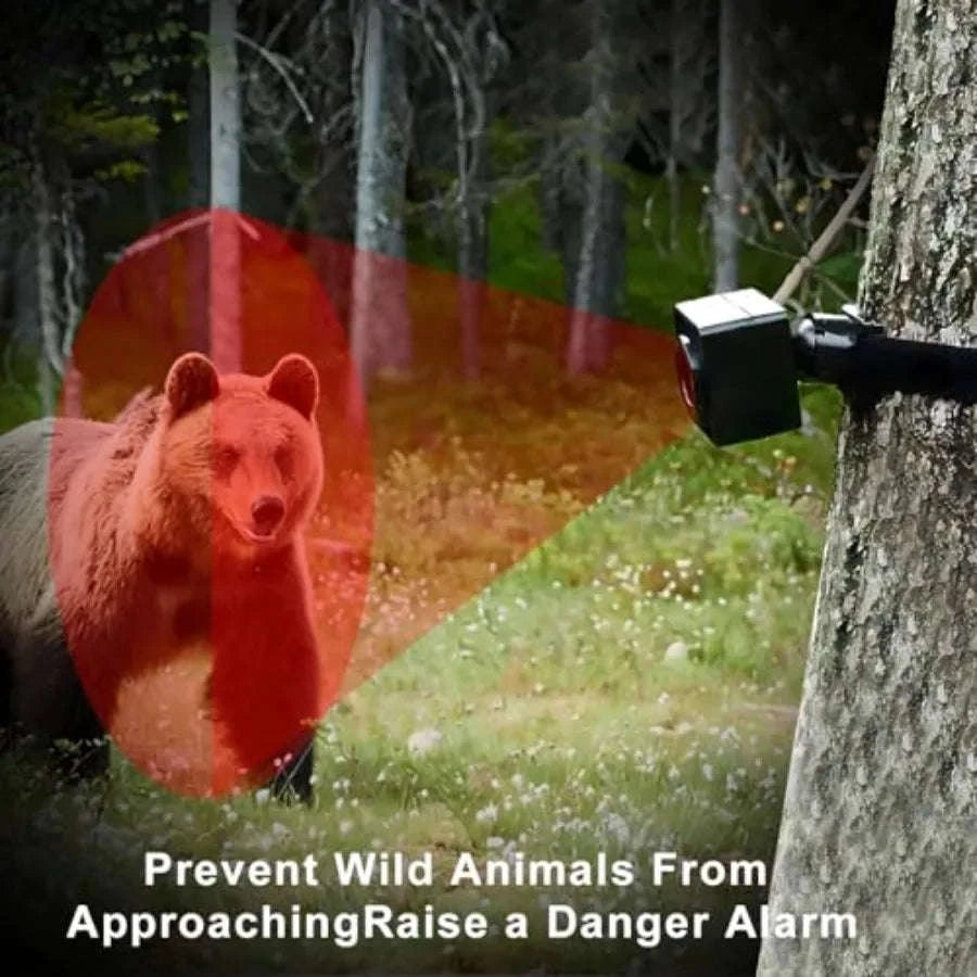 Waterproof Wireless Perimeter Alarm for Camping and Outdoor Use-United States / Black