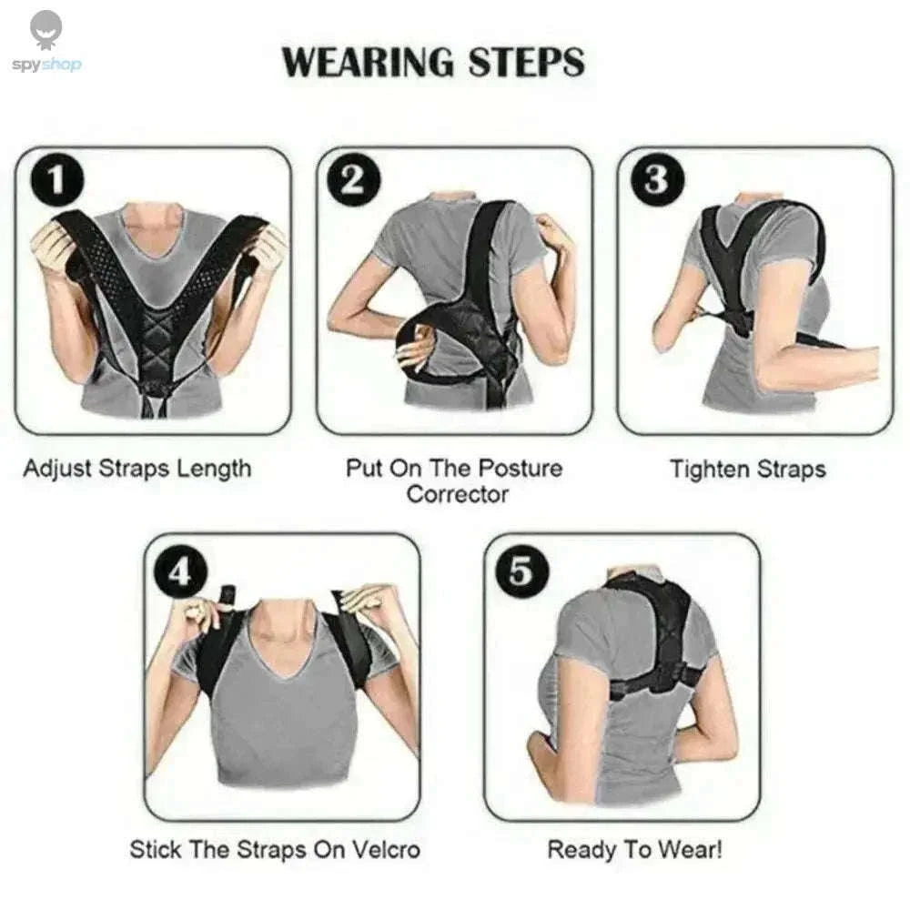 Wearable Back Alignment System for Daily Posture Support-black M