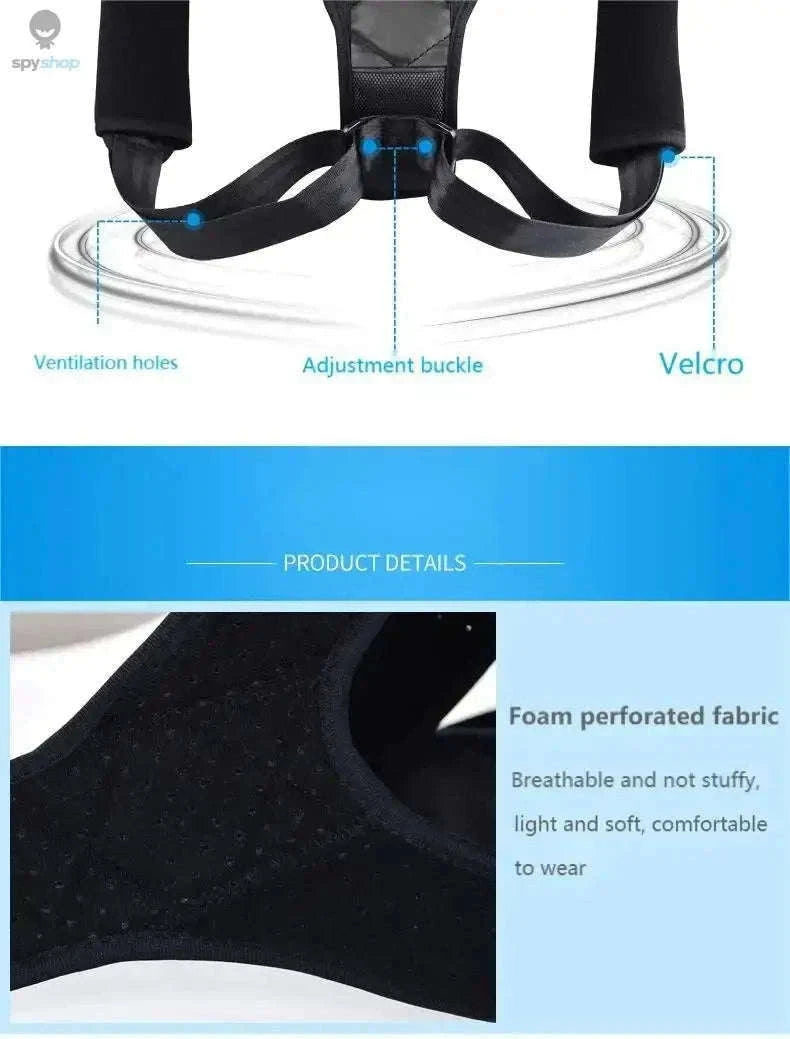 Wearable Back Alignment System for Daily Posture Support-black M