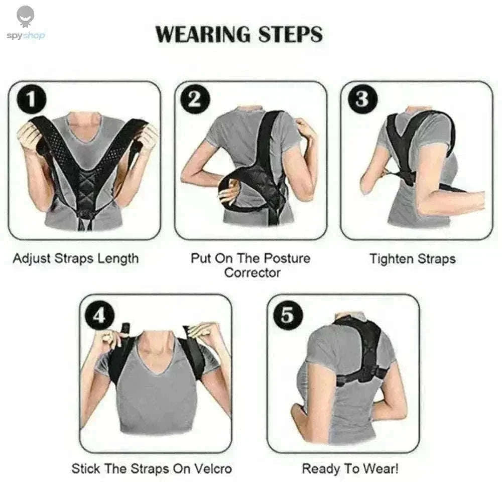 Wearable Back Alignment System for Daily Posture Support-black M