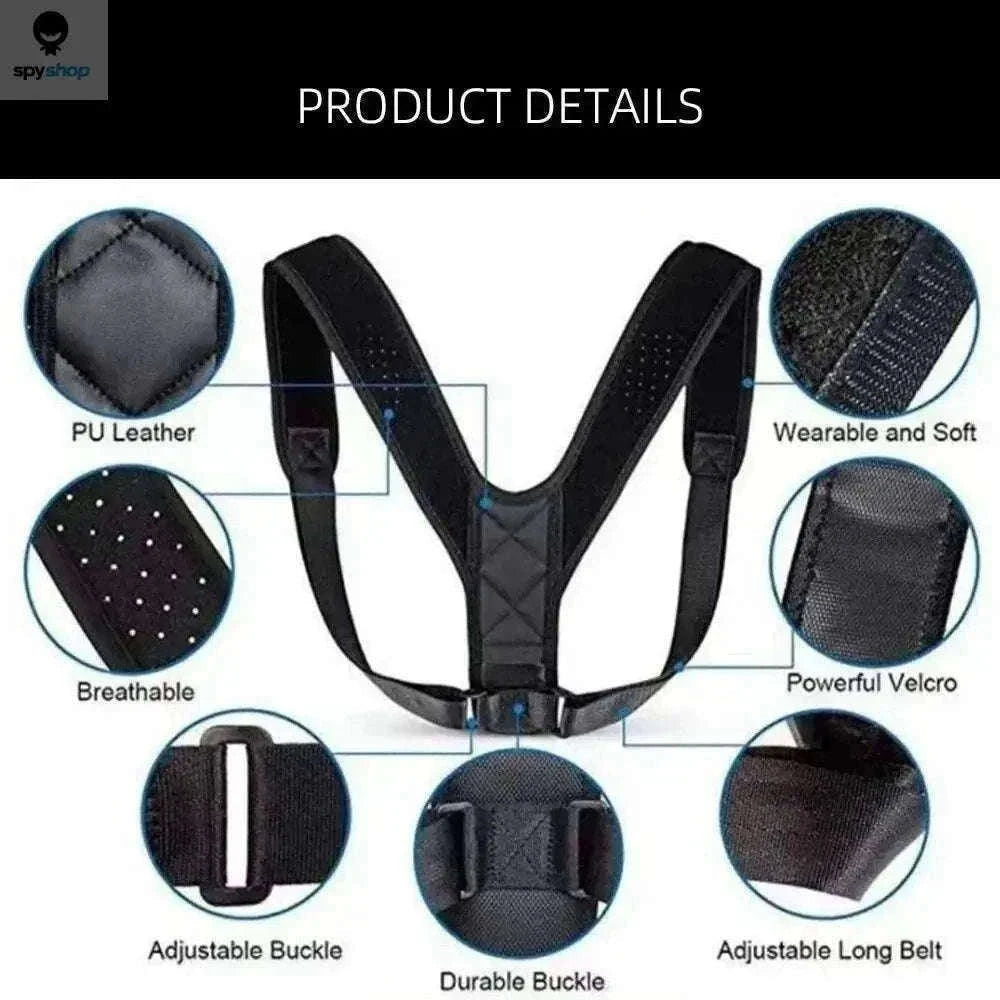 Wearable Back Alignment System for Daily Posture Support-black M