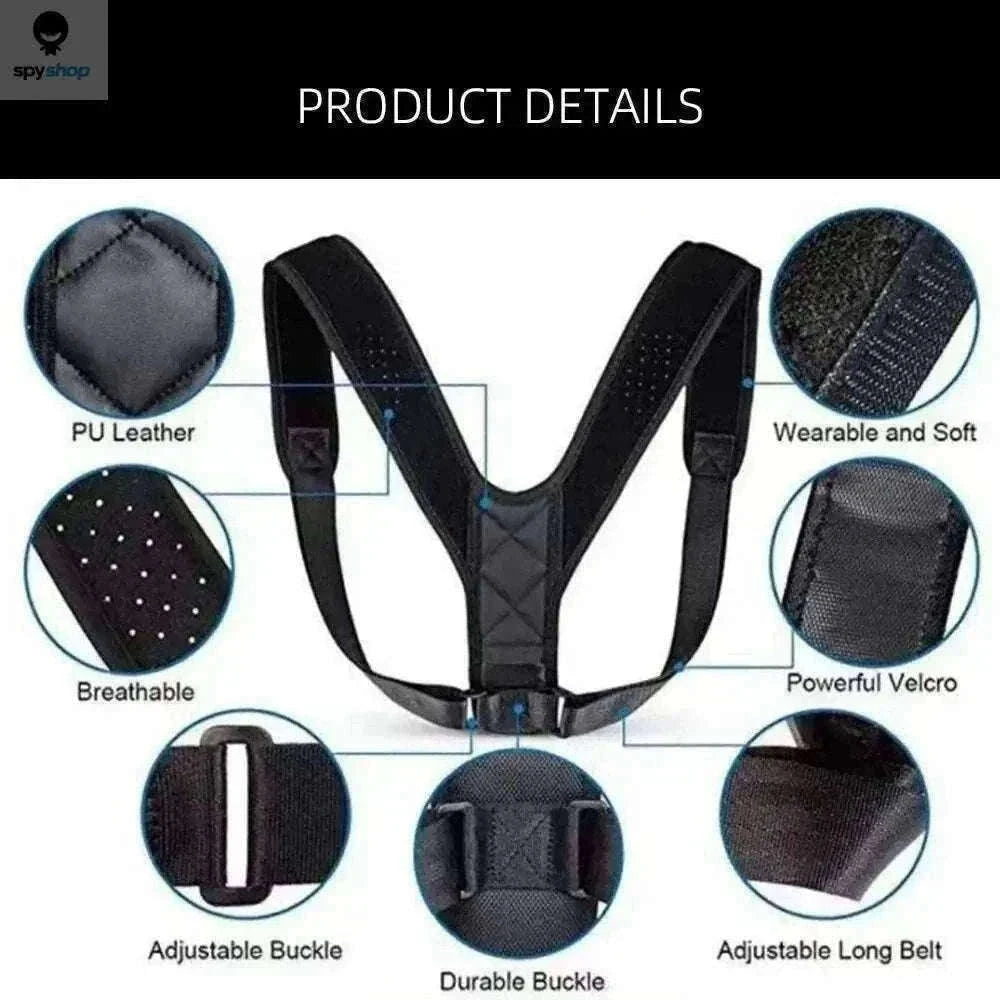 Wearable Back Alignment System for Daily Posture Support-black M